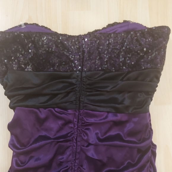 Speechless Purple Strapless Dress with Sequins - Picture 5 of 7